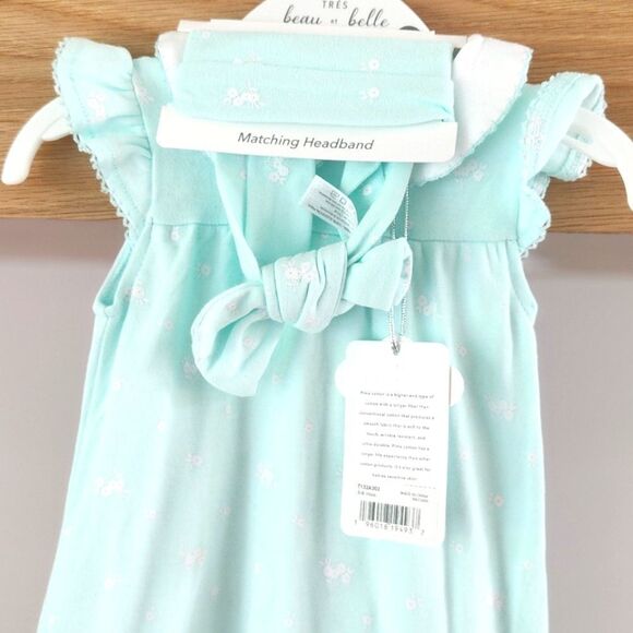 Très Beau et Belle Mint Romper Set - Picture 2 of 6